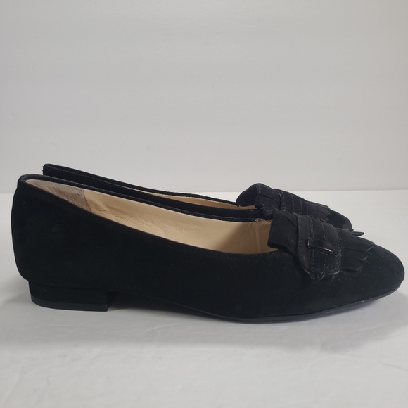 Alex Marie Black Suede Moccasin Flats Women's Size 7.5 - Picture 5 of 11
